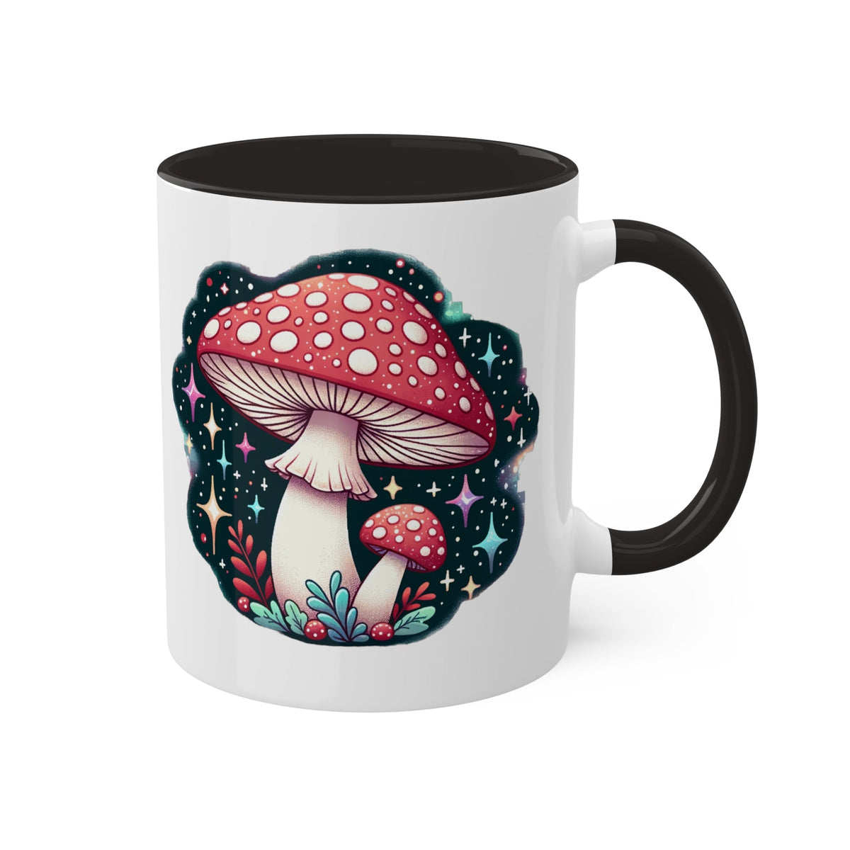 Celestial Mushroom Ceramic Mug, 11oz