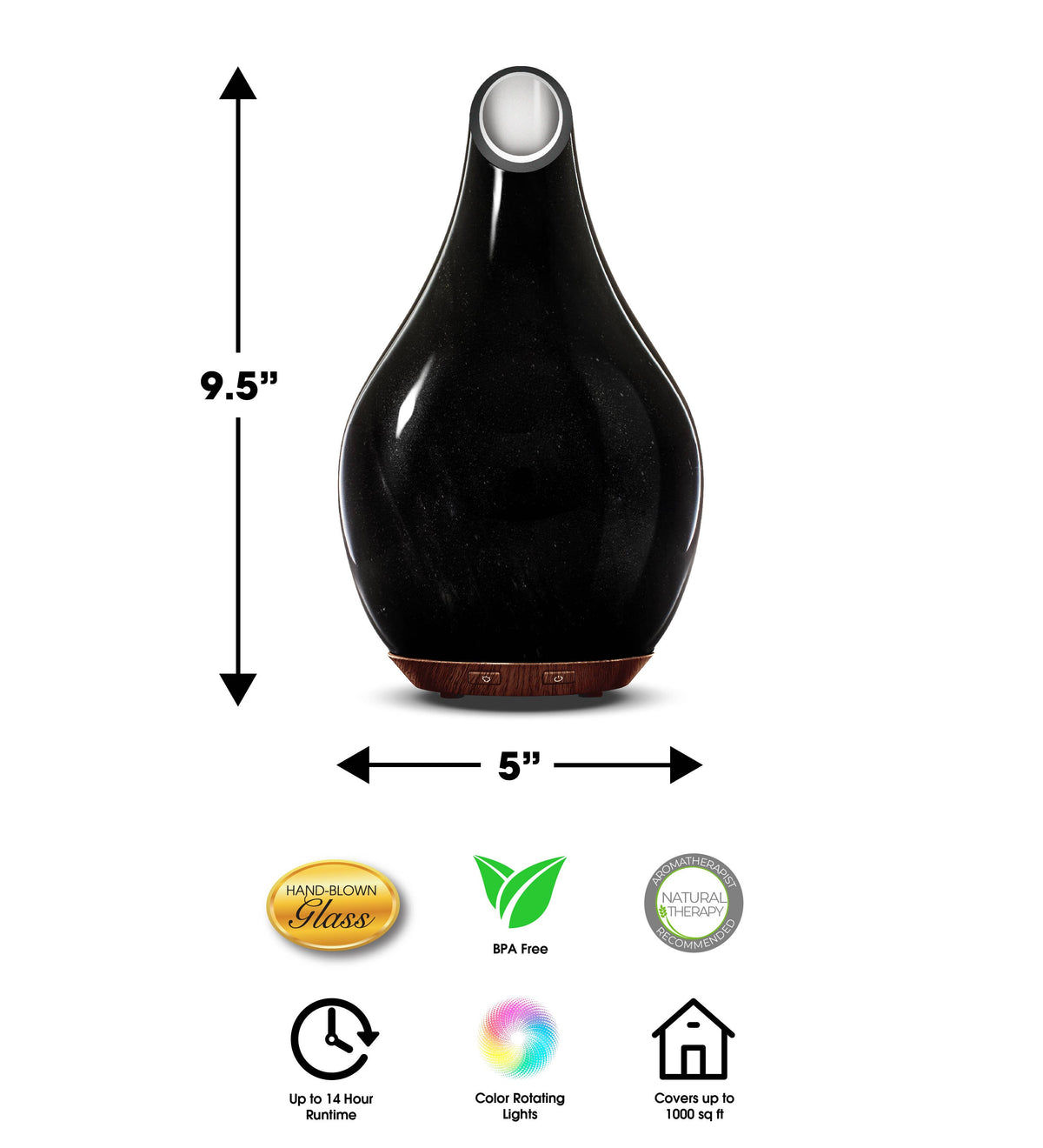 Lux Stella Black Essential Oil Diffuser