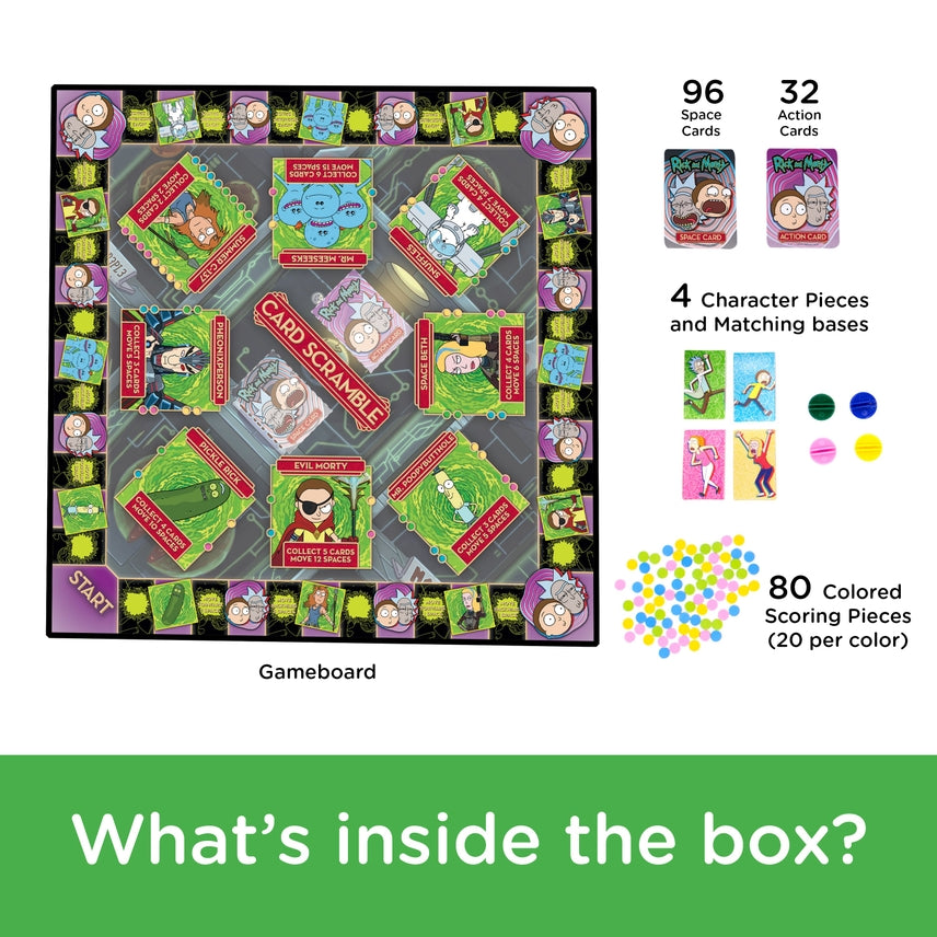 Rick &amp; Morty Card Scramble Board Game