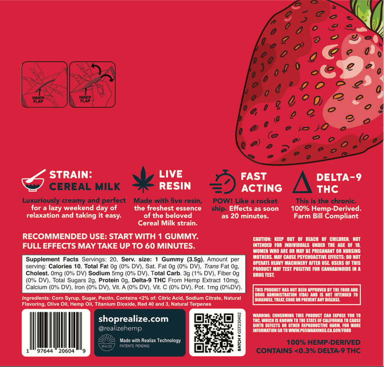 Realize – Fast-Acting 10mg THC Edibles