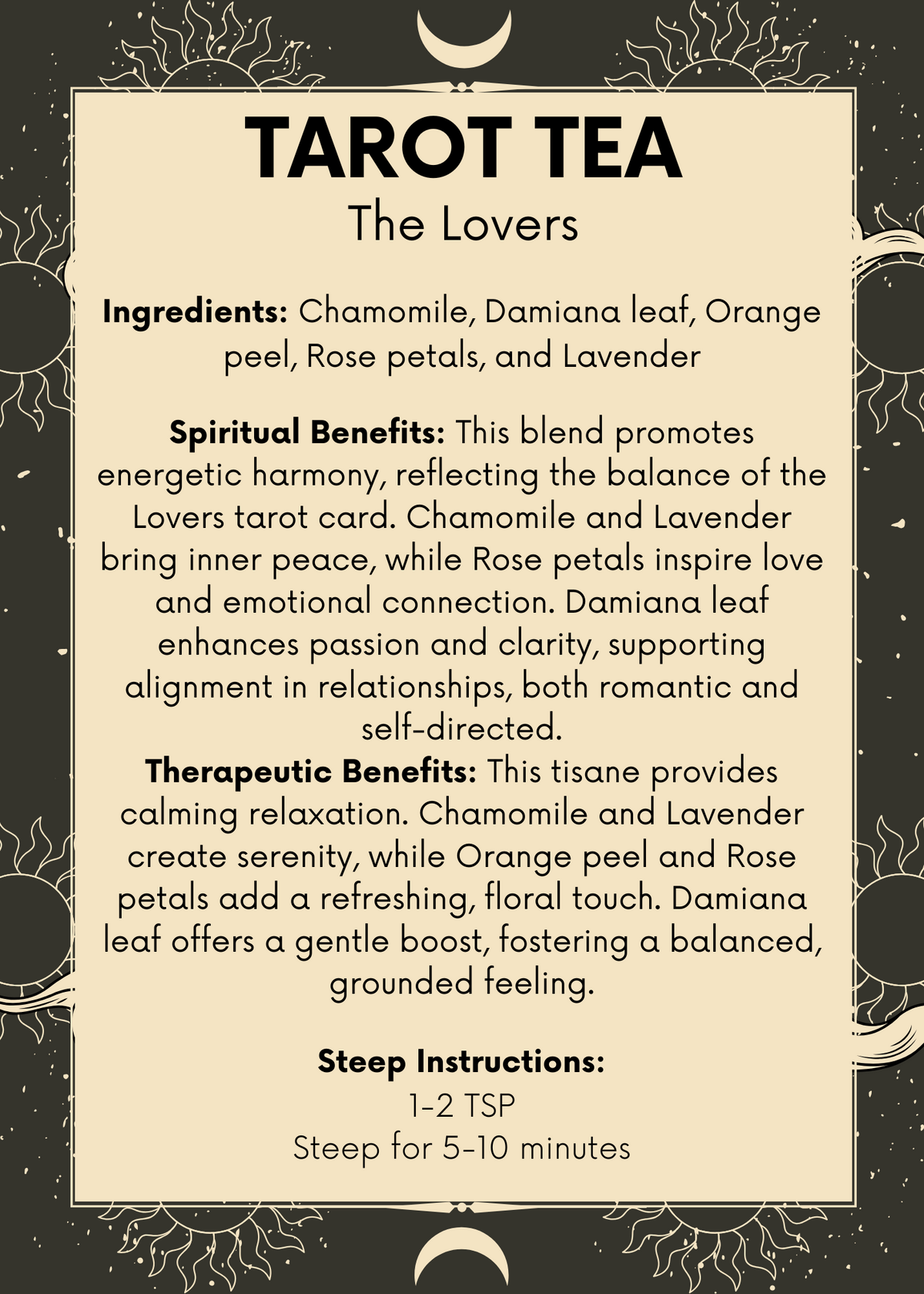 Tarot Teas Collection - Herbal Tisanes for Spiritual and Therapeutic Benefits