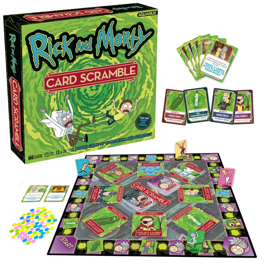 Rick &amp; Morty Card Scramble Board Game