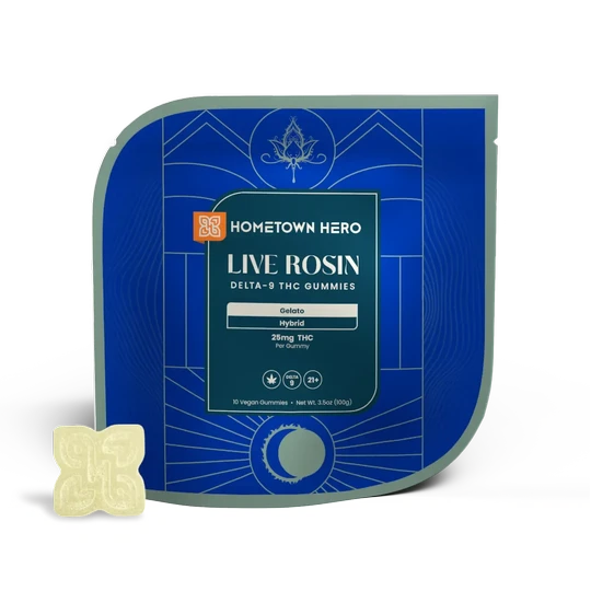 Hometown Hero Live Rosin Gummies Delta 9 THC