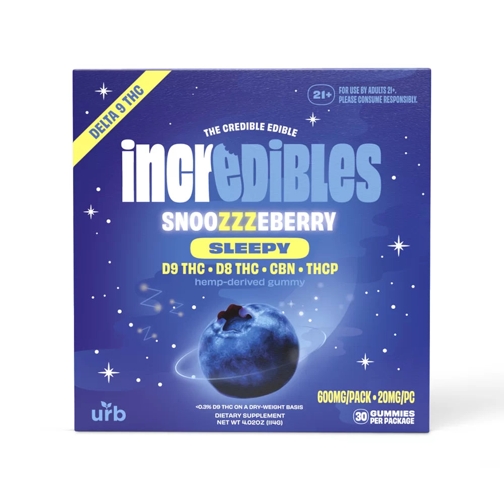 Incredibles Snoozeberry Gummies - Gentle Sleep Aid with THC &amp; CBN