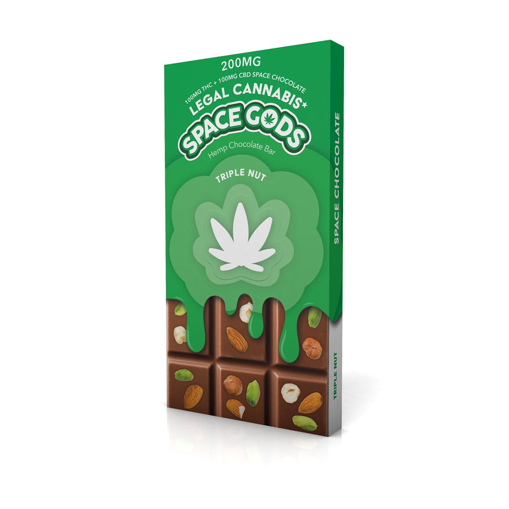 SpaceGods Infused Chocolate Bars - 100mg Delta9 THC &amp; 100mg CBD