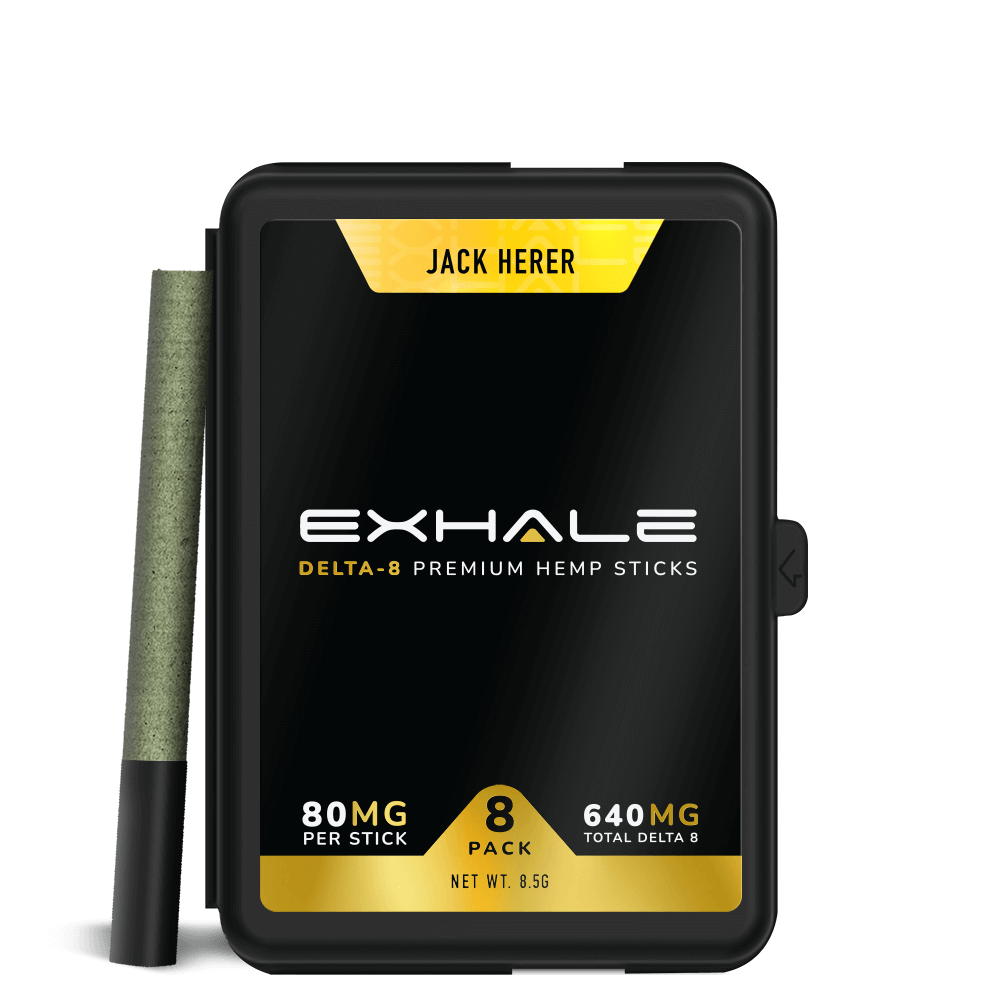 Exhale Delta-8 Premium Hemp Sticks - Jack Herer (8-Pack)