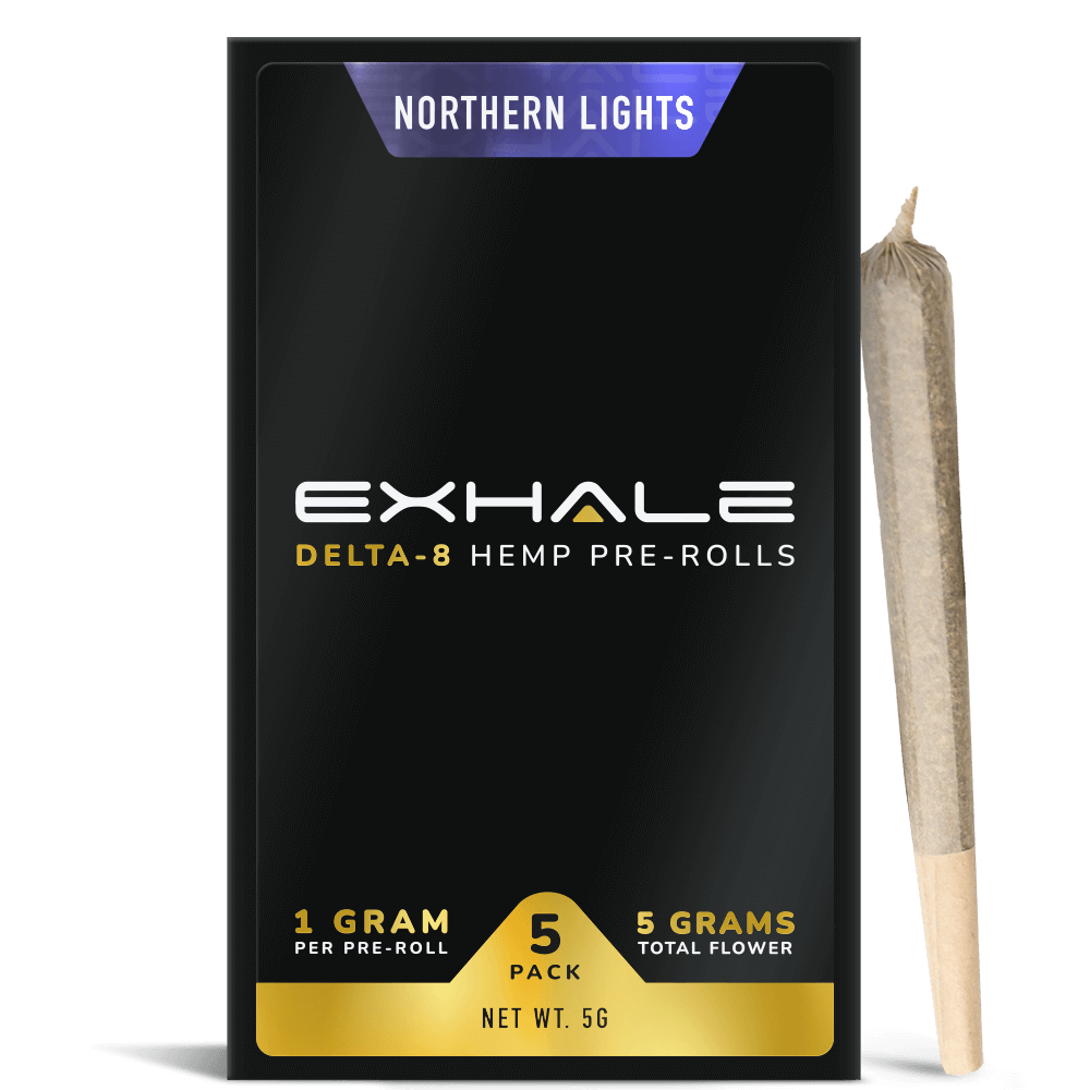Exhale Delta-8 Pre-rolls - Northern Lights (5-Pack)
