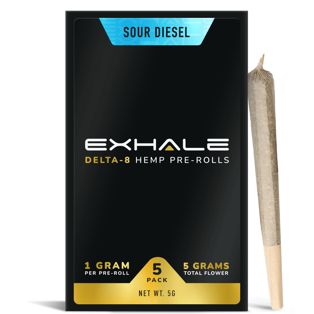 Exhale Delta-8 Pre-rolls - Sour Diesel (5-Pack)