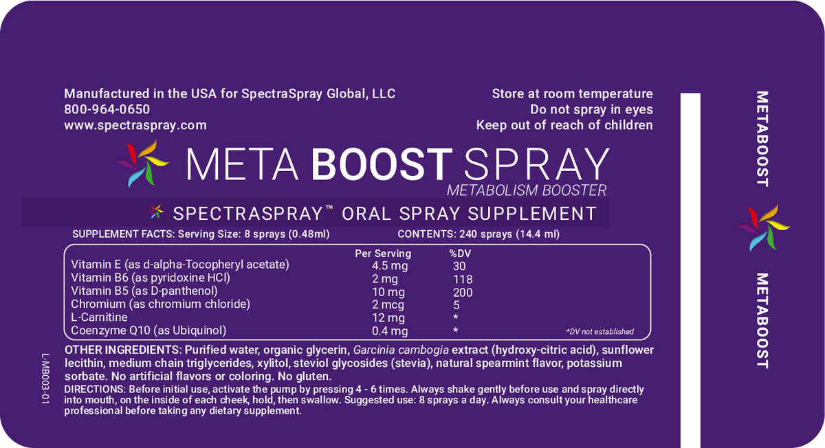 Meta BOOST Oral Spray Vitamin by SpectraSpray