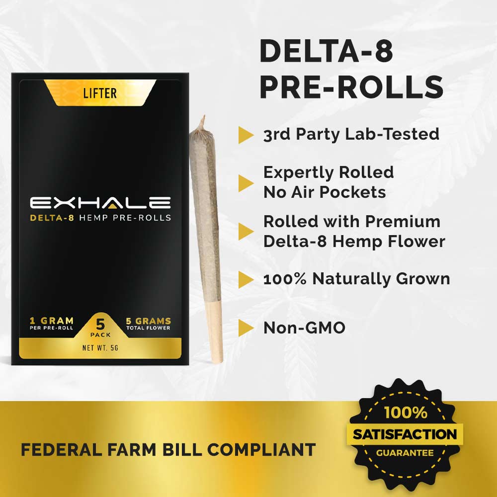 Exhale Delta-8 Pre-rolls - Sour Space Candy (5-Pack)